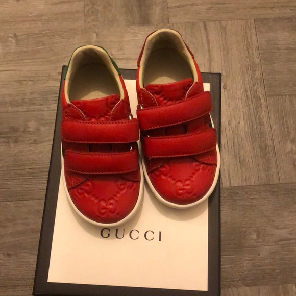 ace gucci signature sneaker red